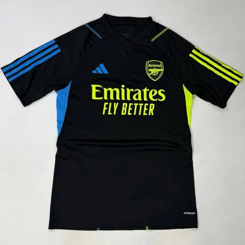 Adidas Arsenal FC Tiro 23 Training Soccer Futbol Jersey Men Small Black HZ2181
